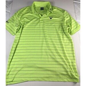 Callaway Men’s Opti Dri Sz L Neon Golf Shirt Very Nice Rare 3 Stitched Logo
